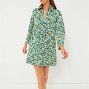HYACINTH HOUSE NWT Long Sleeve Green Carrington Collared Mini Dress